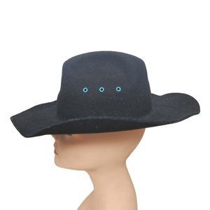 Vintage Eddy Bros. Mens Size 6 3/4 Black Felt Wool Cowboy Hat